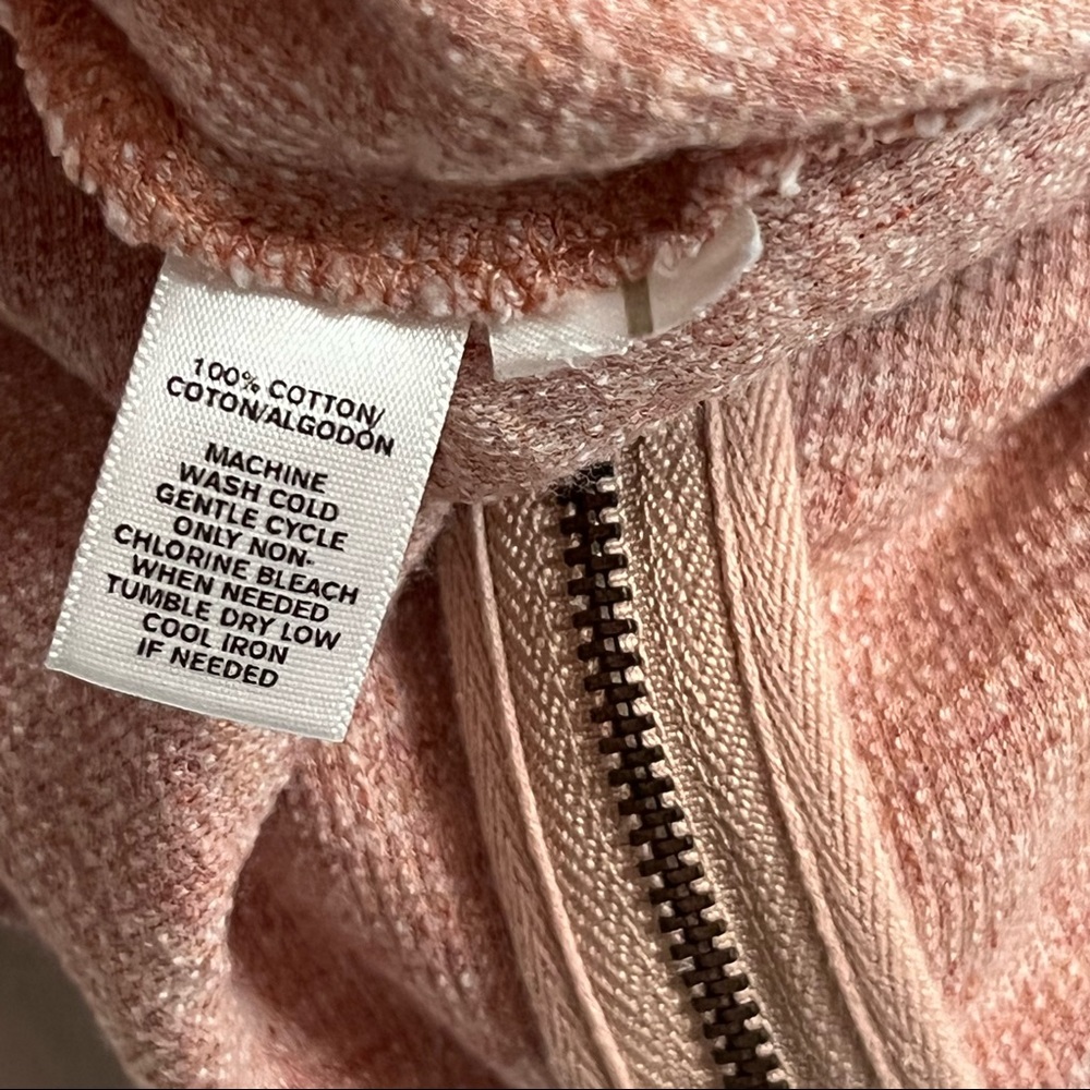 Lou & Grey Women’s Sz Small Pink Back Zip 3/4 Sleeve Knit Top. - Picture 9 of 10